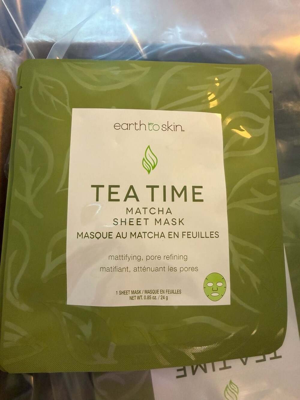 Earth To Skin Tea Time Matcha Sheet Mask Set of 4
